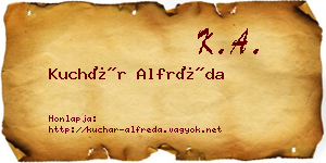 Kuchár Alfréda névjegykártya